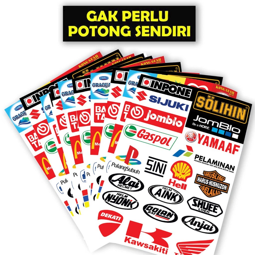 Stiker Logo Brand Parody, Stiker Motor, Sticker Motor, Stiker Motor Keren, Stiker Racing Motor
