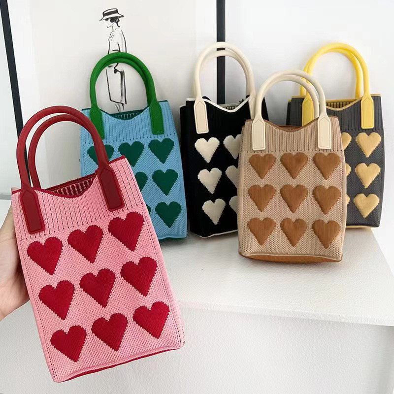 

ARFSHOP Tas rajut knitted bag korea hampers bag natal imlek lebaran goodie bag sourvenir ulang tahun