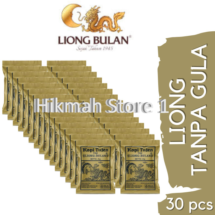 

Kopi Liong Bulan Tanpa Gula 1 Pack 30 Pcs