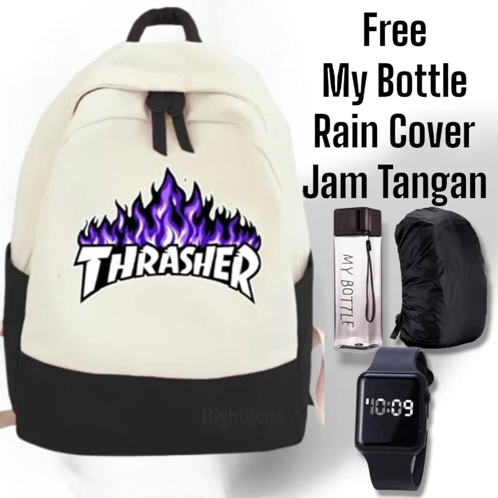 SPS - TAS SEKOLAH ANAK LAKI LAKI SD SMP THRASHER TAS RANSEL SEKOLAH FASHION REMAJA KEKINIAN