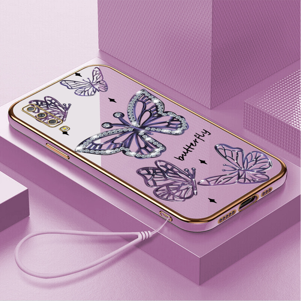 Casing Hp Untuk Compitable With Samsung A7 2018 A750 Lokal Stock Lanyard Gratis Phone Case Softcase 