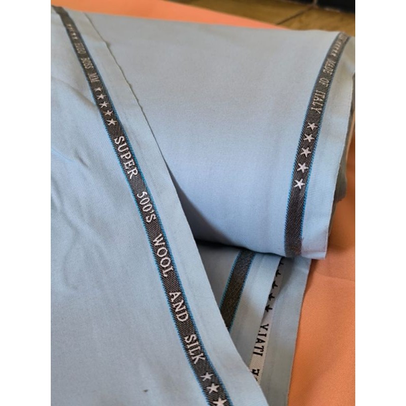 Kain special biru cerah/biru langit kain setelan,Hem,kemeja semi wool pria wanita