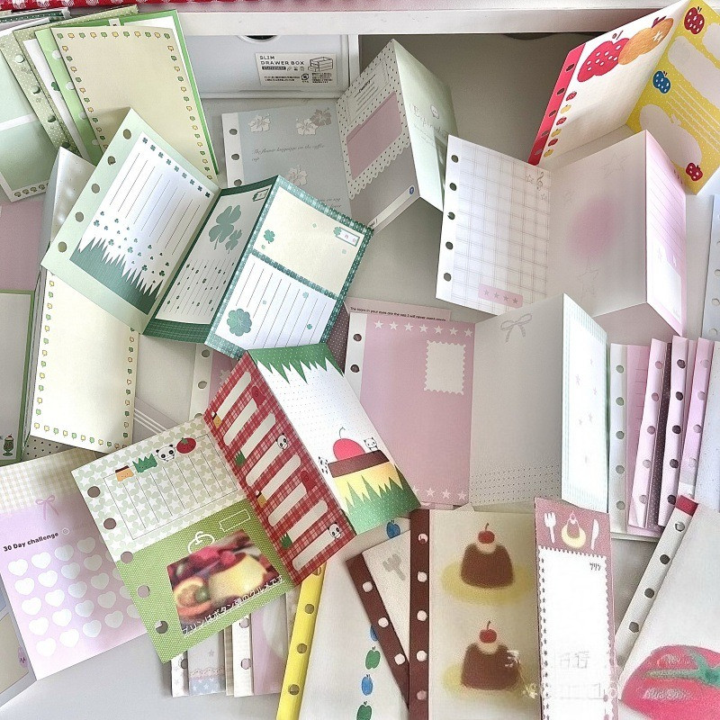 

28 Different Pattern 40SheetsTriple Fold Colorful Loose Leaf Inner Page Journal Sketchbook Accessories Diary Office Supplies