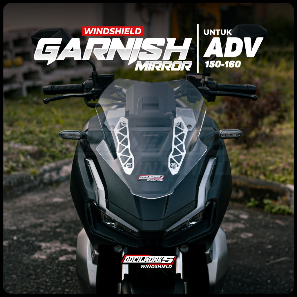 ABOLAILSHOP  Docilworks - Garnish Bracket Mirror untuk windshield visor ADV 150 160