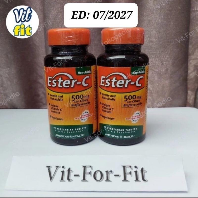 American Health Ester C 500 mg With Citrus Bioflavonoids - 90 tabs || Ester C 500mg