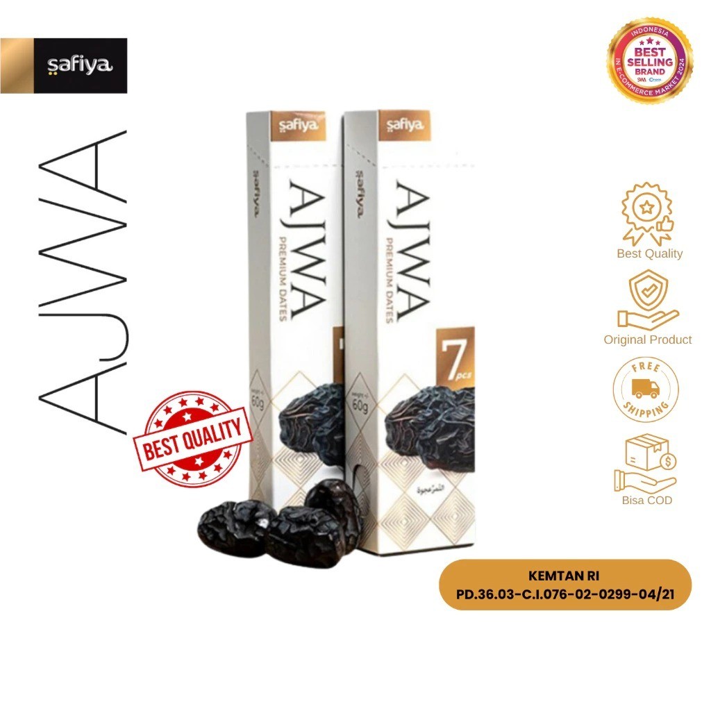 

Safiya Kurma Ajwa 7 Butir Kurma Nabi Original