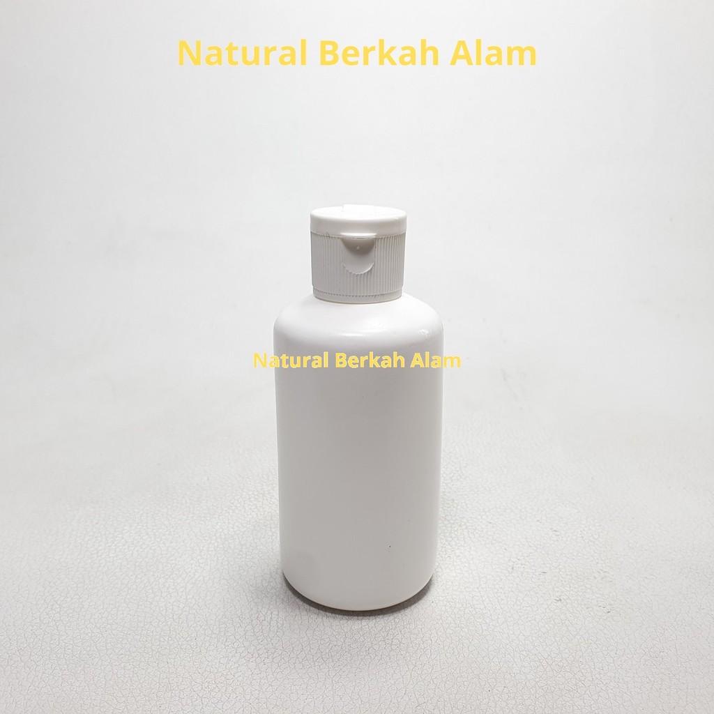 Botol 100 Ml Bulat Dof Hdpe Tutup Fliptop Putih / Botol Hdpe / Botol Hdpe Kosmetik / Botol Toner / B