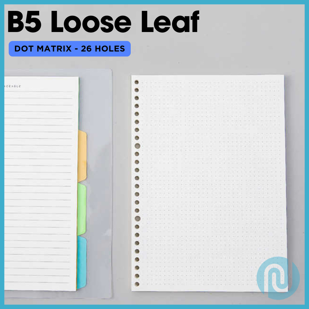 

Kertas Binder B5 26 Lubang Loose Leaf Paper 60 Sheets