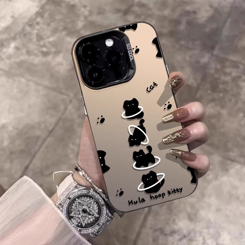 Nudesign Selamat kucing Sesuai untuk phone case OPPO a16 aesthetic a18 premium a5s one piece a17 cas