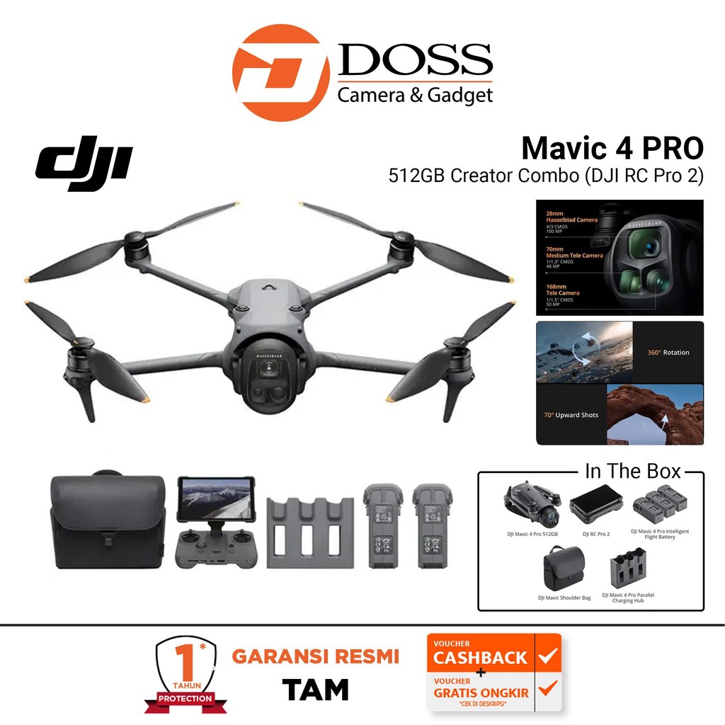 DJI Mavic 4 Pro 512GB Creator Combo (DJI RC Pro 2)