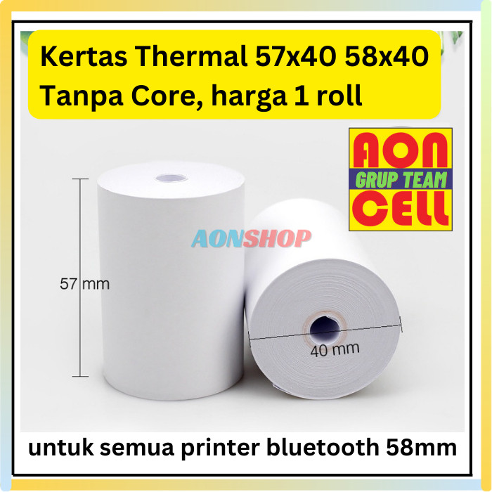 

[AS] Kertas Thermal 57 X 40 57x40 58 x 40 58x40 MM Printer Bluetooth Kasir