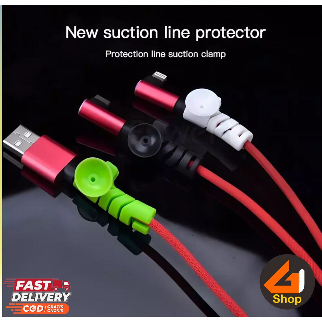 Pengaman Kabel Anti Tekuk Spiral Pelindung Kabel Cable Protector Charger Data HP Laptop Serbaguna