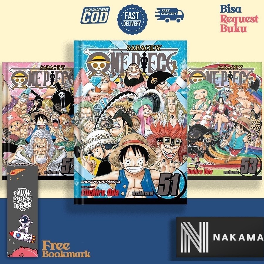 One Piece, Vol, 51-100 by Eiichiro Oda  Komik Manga