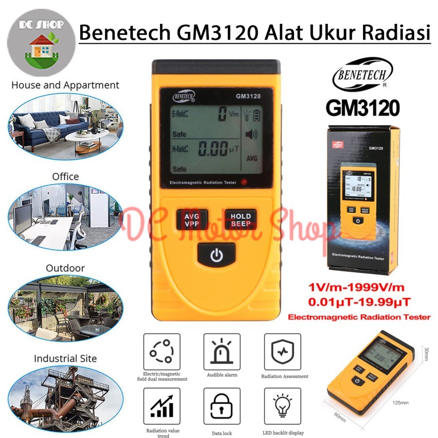 Benetech GM3120 Alat Pendeteksi Radiasi Detektor Alat Ukur Radiasi Ori