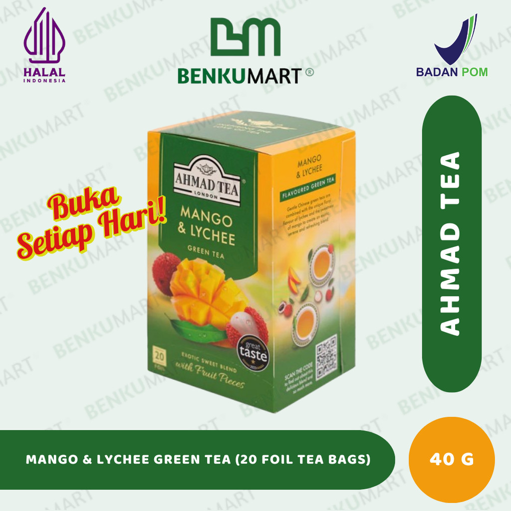 

Ahmad Tea Mango & Lychee Green Tea - 40gr | 20 Tea Bags