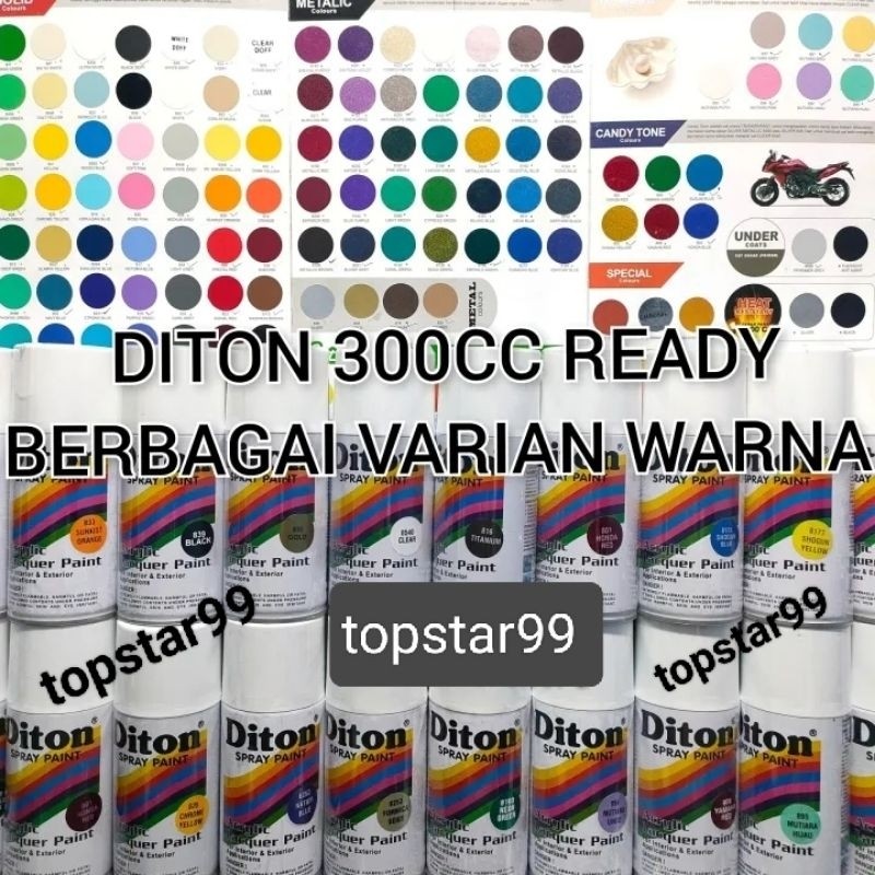 Pilok Pilox Cat Diton 300cc  Clear Hitam Putih Merah Glossy Doff Dop Metalic Metalik Mengkilap)
