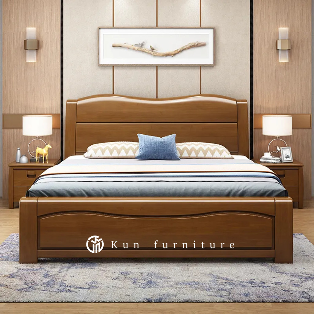 Dipan Jati 180x200 / 200x200 – Tempat Tidur Minimalis Modern Terbaru