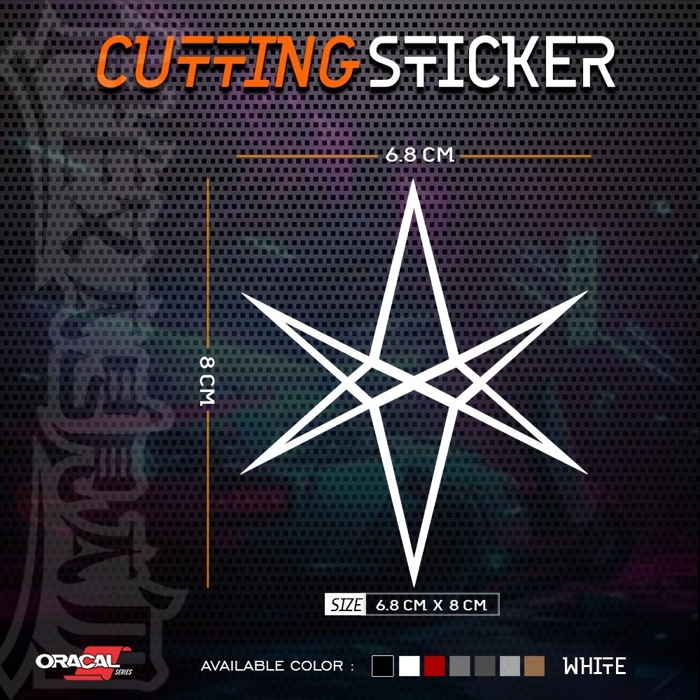 Cutting Sticker Bring Me The Horizon Unicursal Hexagram | Stiker Cutting Bring Me The Horizon Unicur