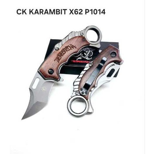 Pisau lipat taktis portabel dengan pegangan kayu, pisau survival klaw multifungsi, pisau outdoor, pi