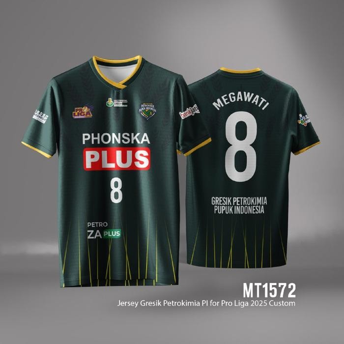Jersey Baju Volly Gresik Petrokimia PI for Pro Liga 2025 Fullprint