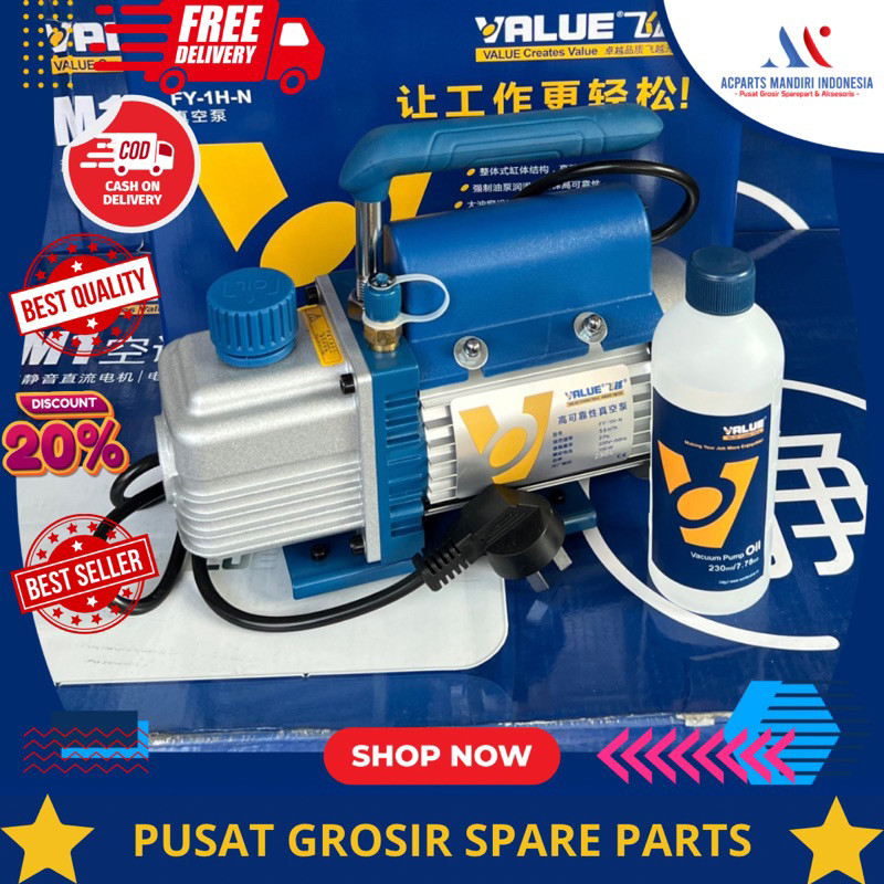 VALUE, Refrigerant vacum pump ac / kulkas / mobil 1/4 hp