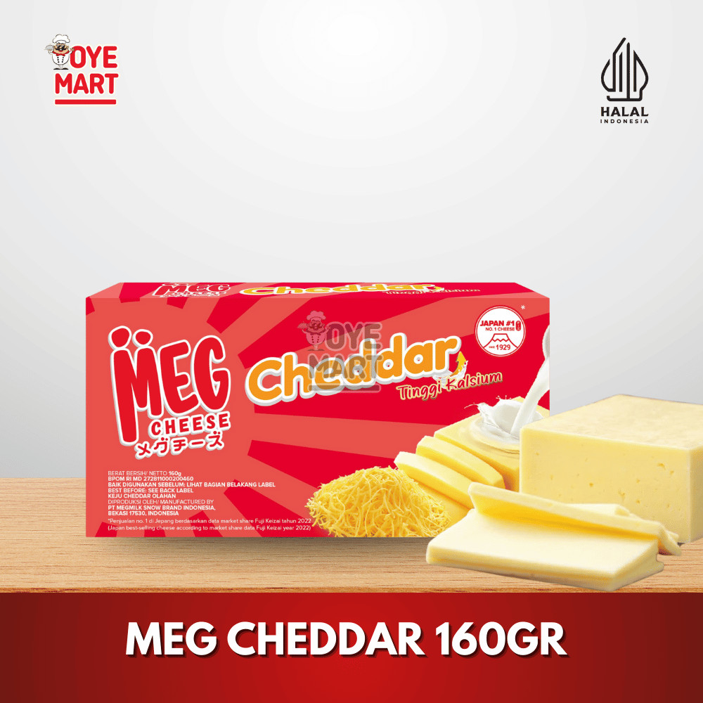 

MEG CHEDDAR 160GR / KEJU CHEDDAR