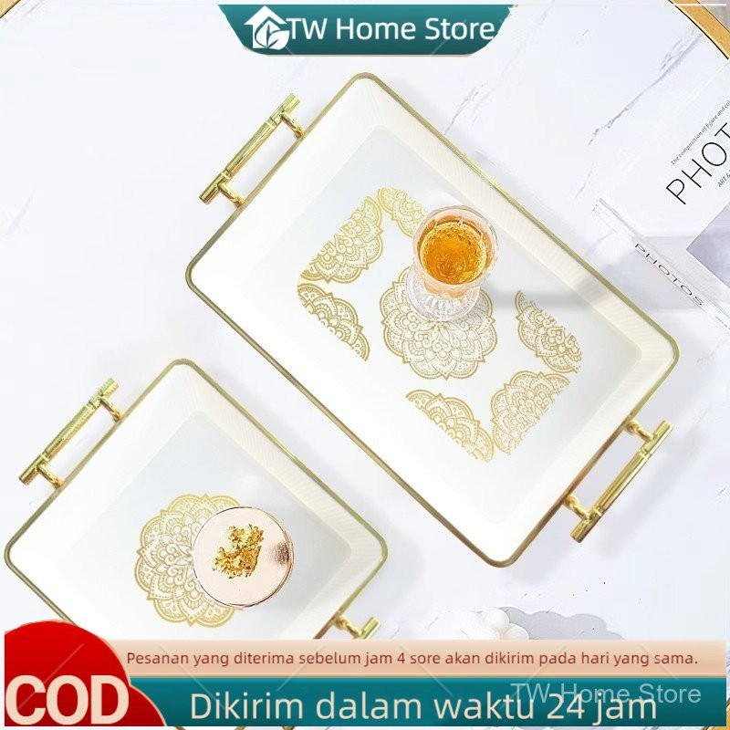 Nampan Tray Food Tray Transparan Aesthetic Dengan Tutup Wadah Makanan