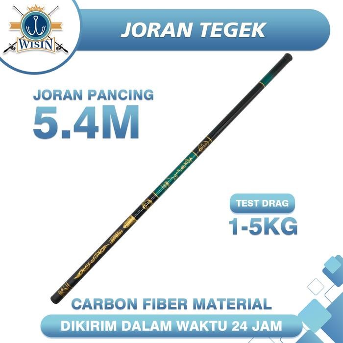 WISIN 3.6M-5.4M Kualitas Tinggi Super Ringan Serat Kaca Keras Tangan Pancing Portabel Teleskopik Pan