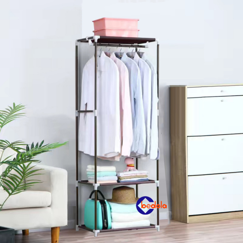 Bedola Stand hanger kotak rak baju serbaguna rak gantungan baju