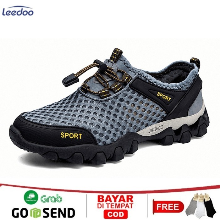 ORIGINAL Leedoo Sepatu Hiking Pria Casual Sepatu Gunung Anti Slip