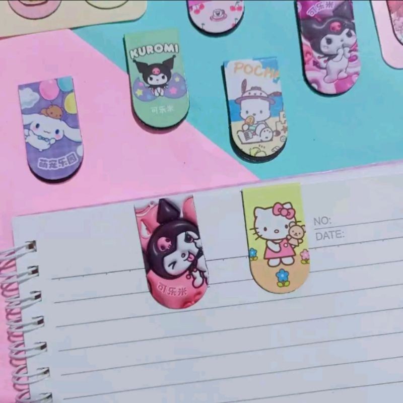 

COD Pembatas Buku Mini isi 3 Pcs / Magnet Bookmark / Pembatas Buku Karakter Lucul