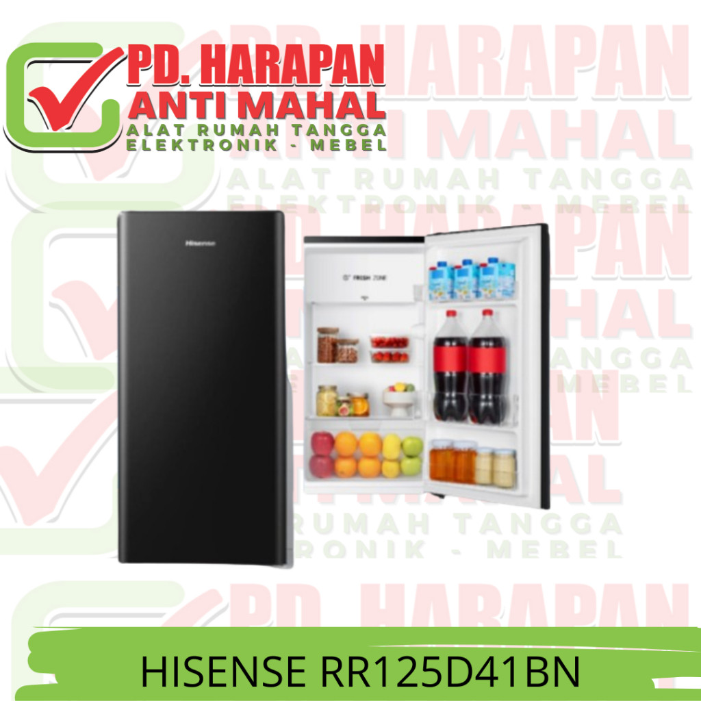 HISENSE RR125D41BN (KULKAS 1PT)*/LEMARI ES/LEMARI PENDINGIN