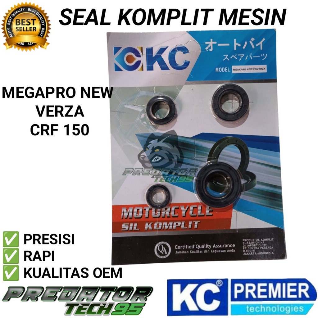 SEAL KOMPLIT OIL SEAL SET MESIN MEGAPRO NEW MONO VERZA CRF 150 HIGH QUALITY