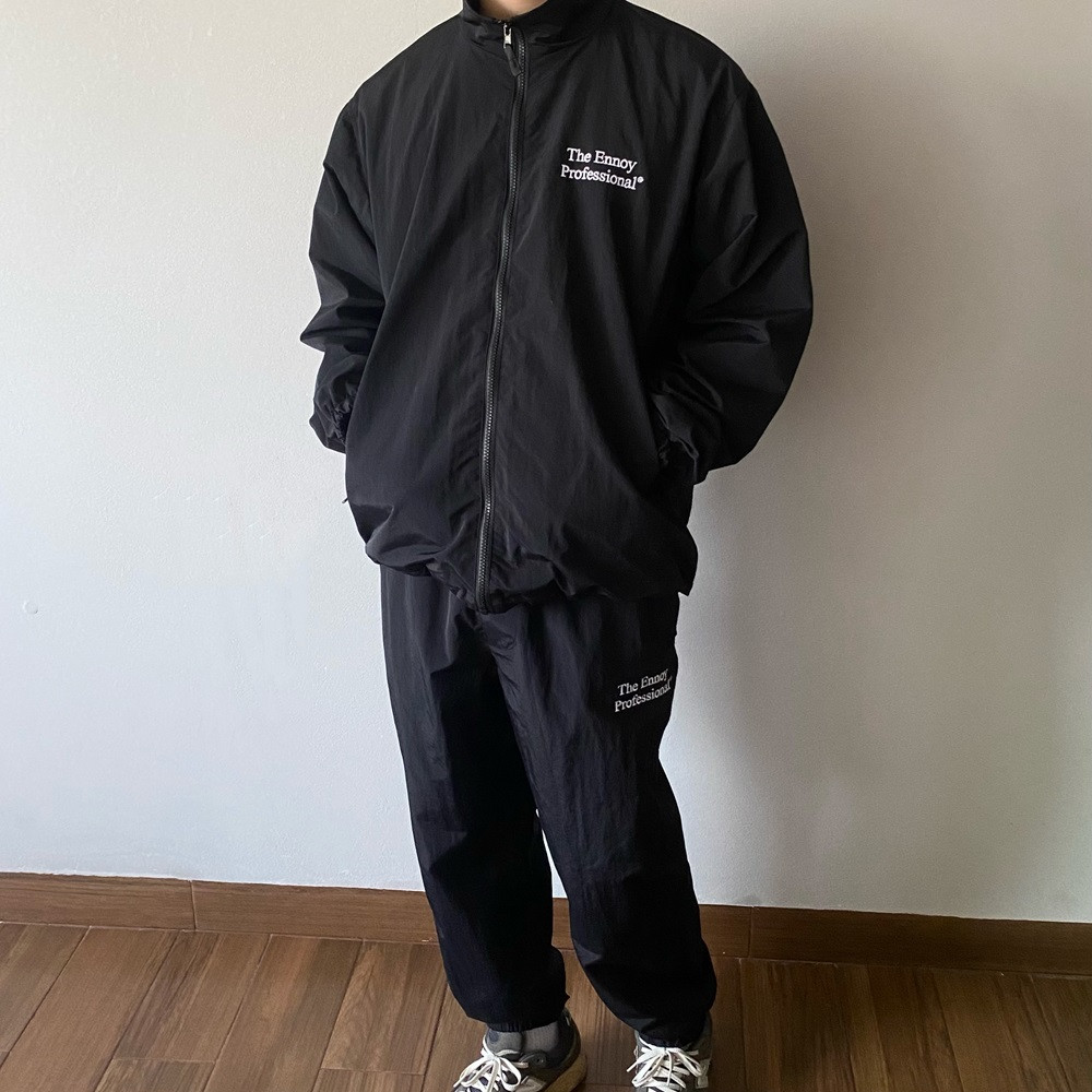 The Ennoy outdoor sports suit Japanese minimalist versatile jacket + cuffed casual pants two-piece s