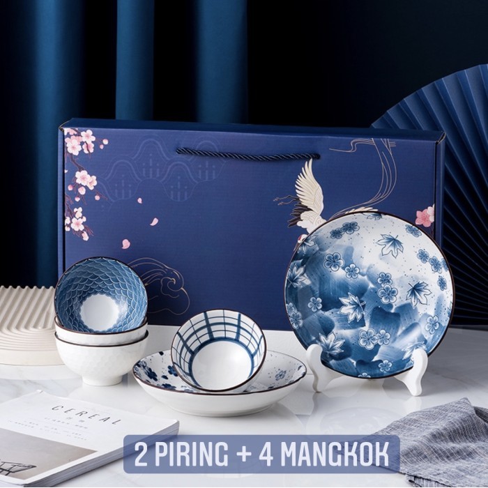 

Best Seller Birdie Plate Set Gift Box / Wedding Gift Set / Hampers Hadiah Kado - Set 6pcs