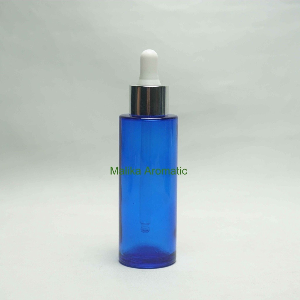 Serum 60 ml RF Biru Original Pipet Silver Chrome / Botol Pipet Karet / Botol Serum / Botol Kaca Kosm