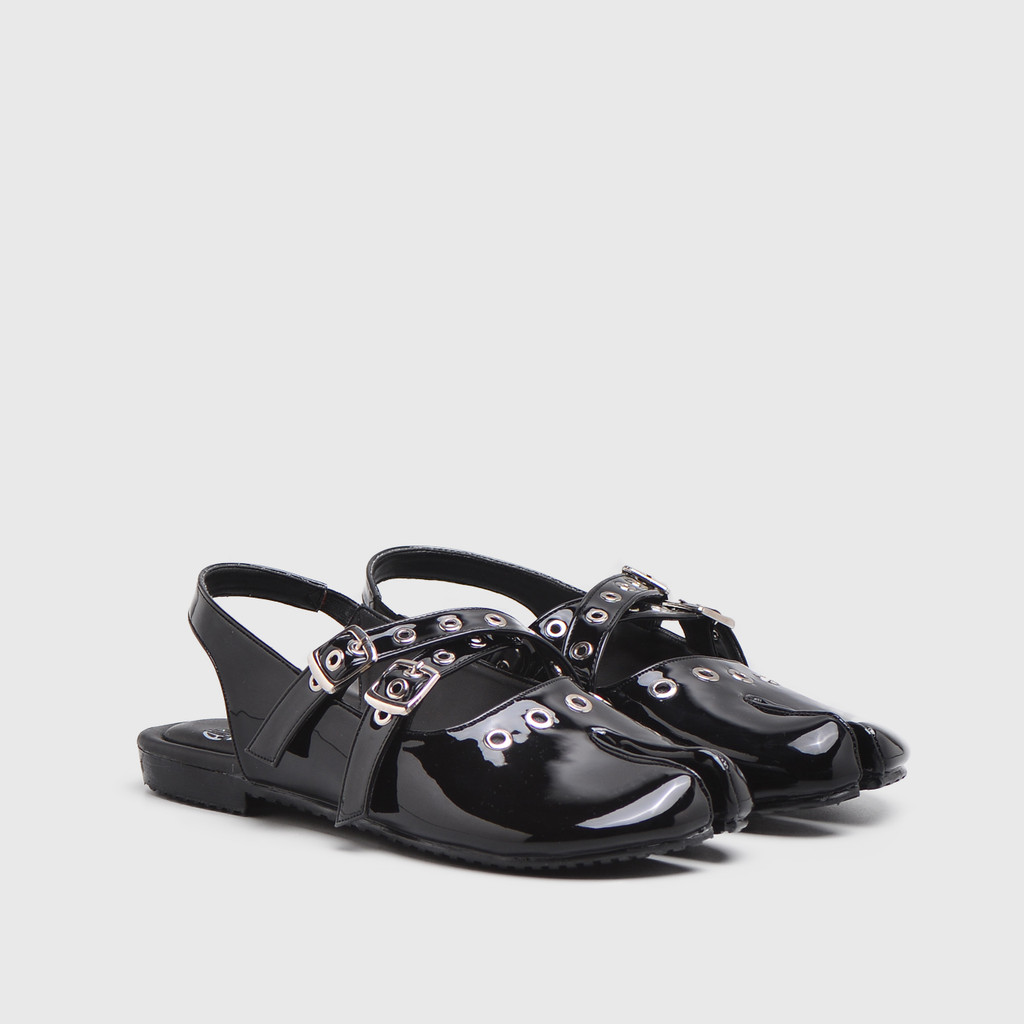 Adorableprojects - Flowie Flat Shoes Black - Tabi Shoes