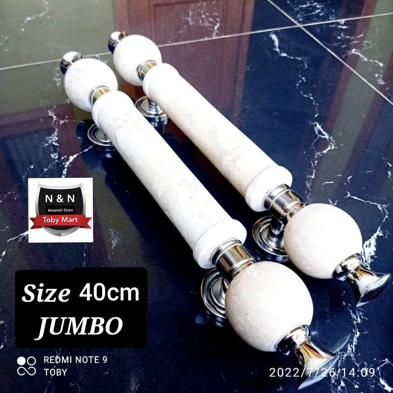 ty64jo Gagang pintu 40cm MARMER JUMBO / Handle pintu rumah jumbo marmer