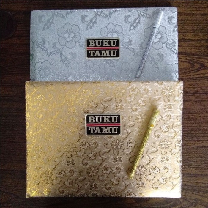 

Buku tamu gold / silver murah