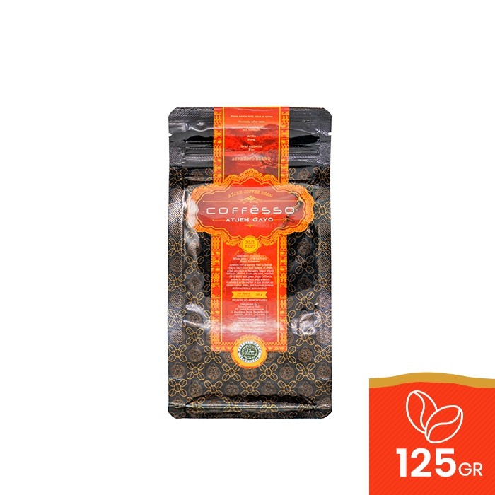 

Coffesso Atjeh Gayo Coffee Bean Biji Kopi 125gr