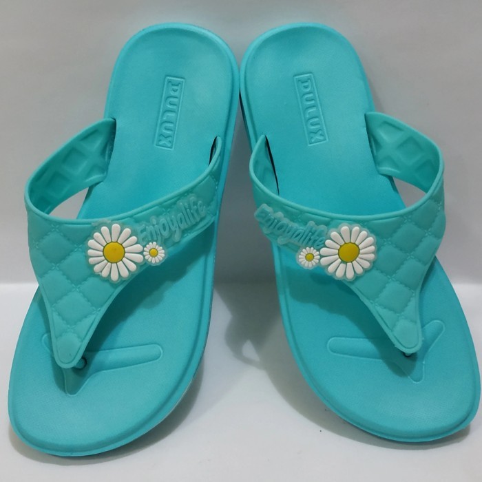 MALL586- [besty_mart3] Sandal Jepit Wanita S36-40 Dulux Couple BungaMatahari Karet Anti Slip