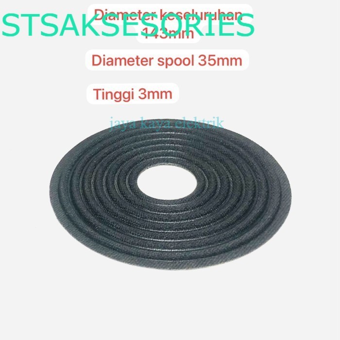 Dumper Demper Membran Speaker 12 inch - 15 inch Lubang Spool 35mm Diameter 143mm