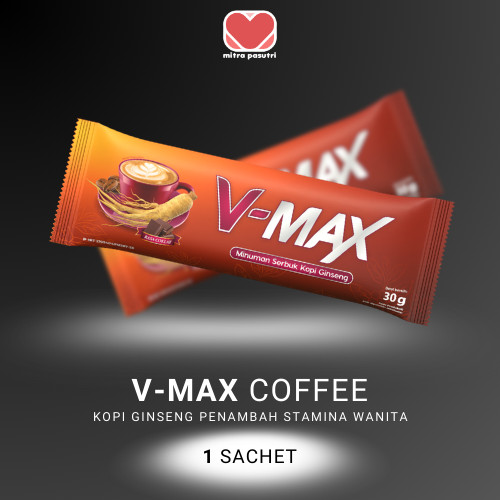 

V-MAX Kopi Ginseng Penambah Gairah Stamina Wanita Tahan Lama 1 Sachet