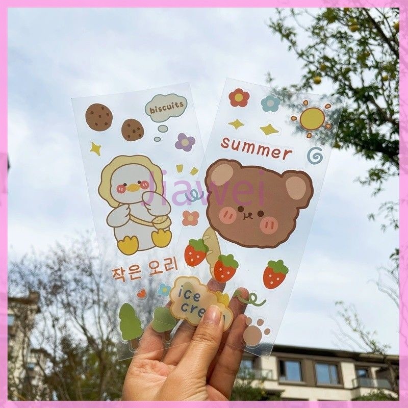 

Jiawei Stiker Kartun/Stiker Buku Harian Kartun DIY/Stiker Telepon Botol Air