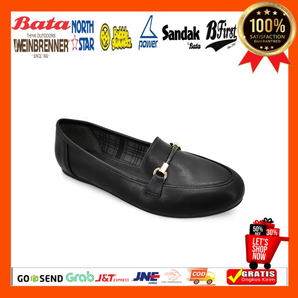 Sepatu Flatshos WanitaBATA Sepatu Wanita Cantika 4 Black - 5516060