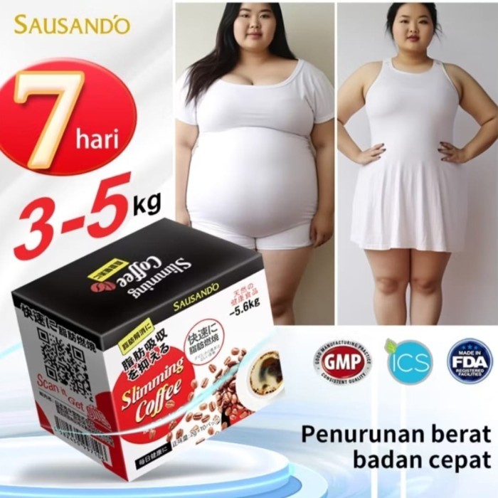 SAUSANDO-Slimming Coffee kopi diet penurun berat badan SAUSANDO - Kopi Pelangsing Perut Buncit Dalam