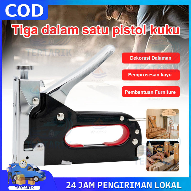 

Gratis 600 paku 3 In 1 Pistol Kuku Pistol Stapler Konstruksi Konstruksi Furnitur DIY Pelapis Pelapis Pistol Stapler Multifungsi Pistol Stapler Dekorasi Rumah Alat Pertukangan