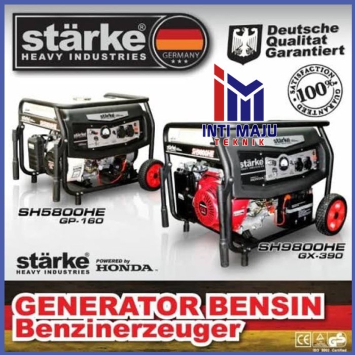 Mesin Genset Bensin 2000Watt Generator Honda SH5800 Starke SH 5800 - Stater