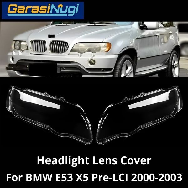 Mika Headlight For BMW E53 Pre-LCI Lens Kaca Cover Lampu Depan X5