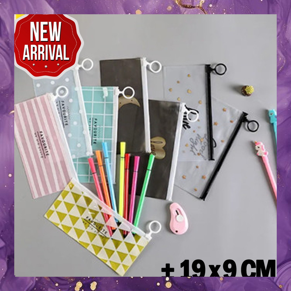 

(SBA) Tempat Pensil Pulpen TRANSPARAN ZIPLOCK Lucu Alat Tulis Penggaris AT0823C5